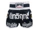 Lumpinee Woman Black Muay Thai shorts with tassles : LUM-002-W